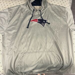 NFL New England Patriots Fanatics Gray Men's Short Sleeve hoodie